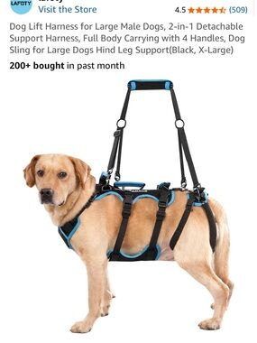 BNIB Lafoty Full-Body Dog Lift Harness with Rear Support Handles XL